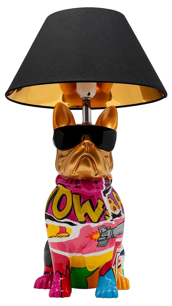 Graffiti Dog stolová lampa viacfarebná