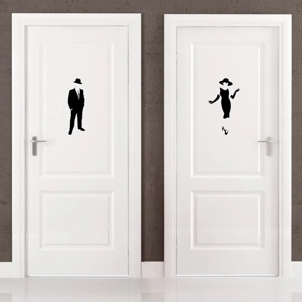 Samolepka Ambiance Elegant Restroom, 25 × 25 cm