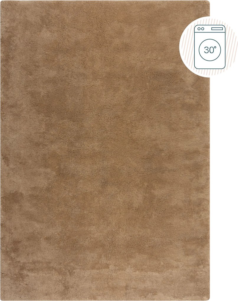 Flair Rugs, Kusový koberec Faroe Faux Fur Natural, 160x230, hnedá, obývacia izba