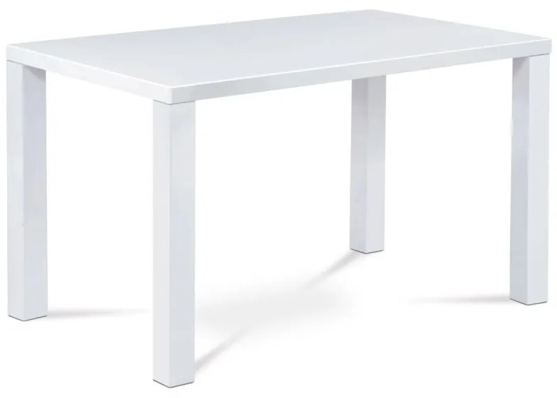 Moderný jedálenský stôl s rozmermi 120x80 v bielom lesku