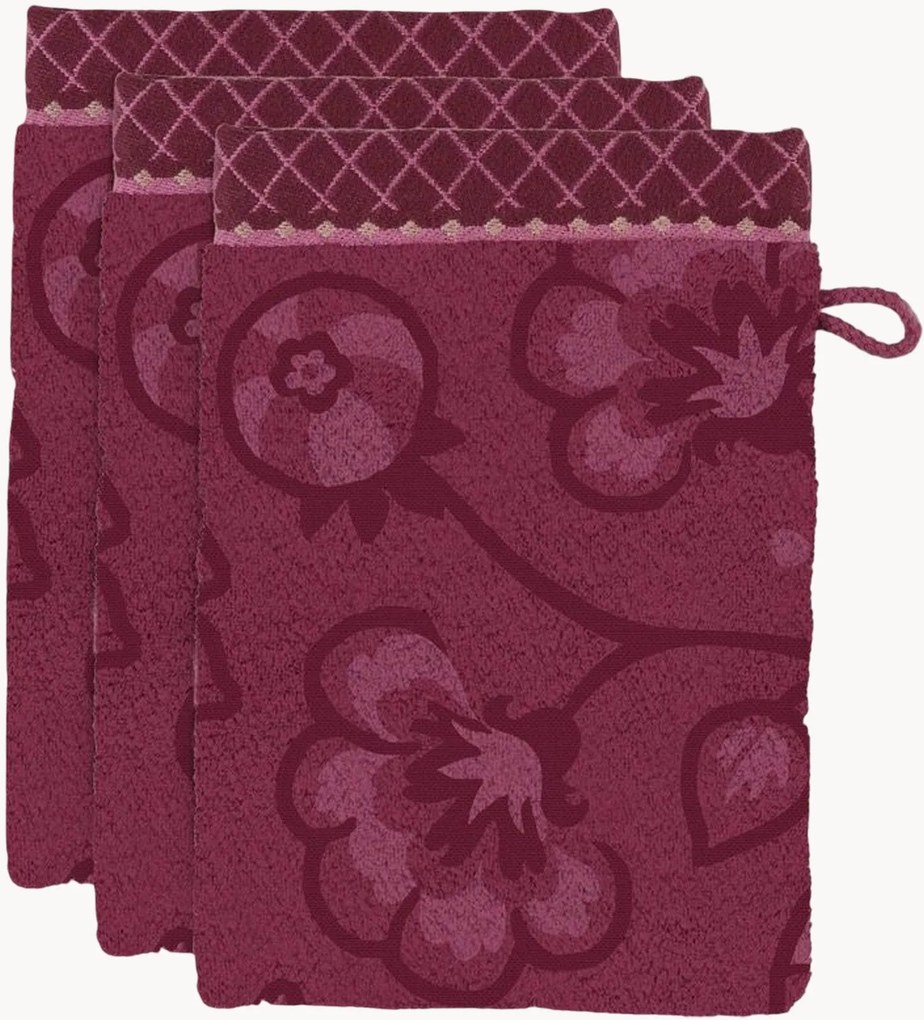 Uteráky na umývanie z bavlneného froté Jasmin Jacquard, 3 ks