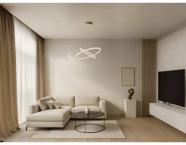 LED Stmievateľný luster na lanku LED/150W/230V 3000-6500K + diaľkové ovládanie