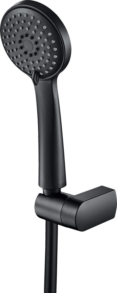 Deante Boro, sprchový set s držiakom ručnej sprchy, čierna, DEA-NER_N41K