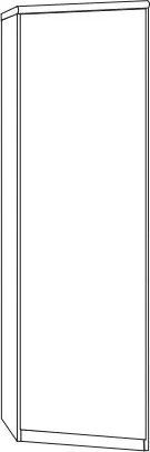 Skosená skriňa Luxor 47 cm, polárny smrekovec, ľavá