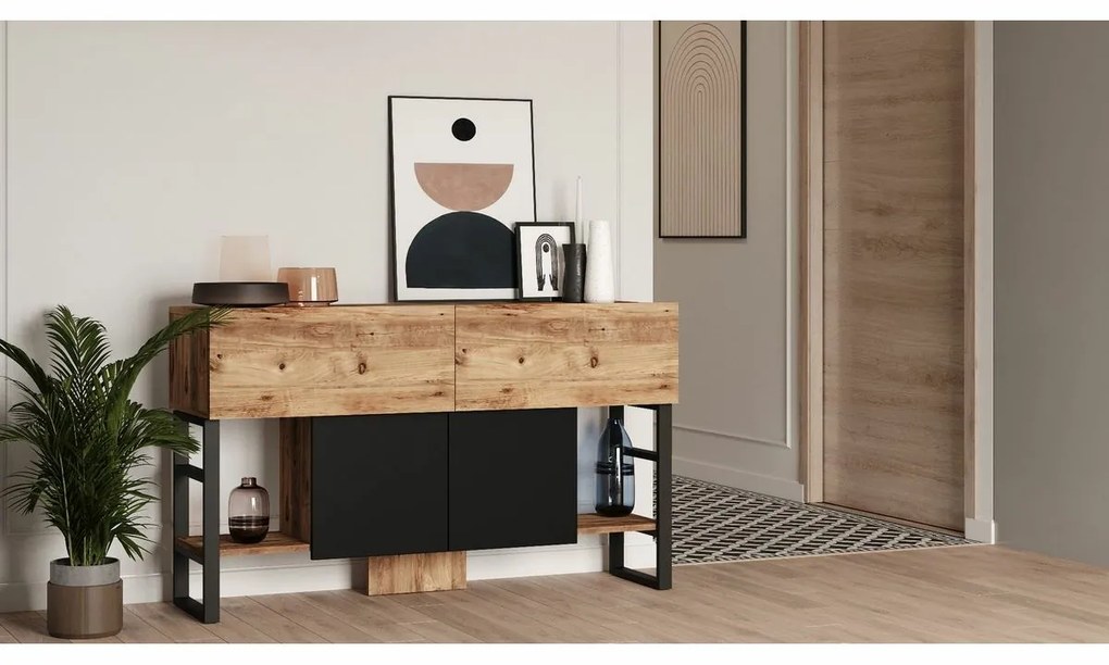 Odkladací stolík so skrinkou Miam Atlantic Pine