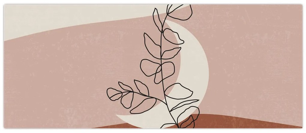 Obraz - Boho listy N⁰2 (120x50 cm)