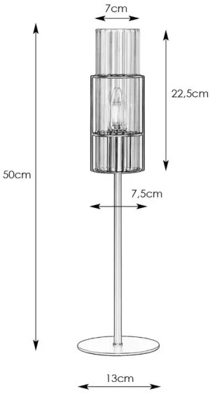 Markslöjd 108555 - Stolná lampa TUBO 1xE14/40W/230V 50 cm čierna/číra