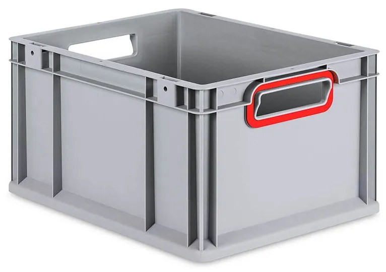 Sada 8 kusov - Eurobox Next Gen 2.0 - Stohovateľná nádoba s otvorenými rukoväťami - Červená - 400 x 300 x 220 mm