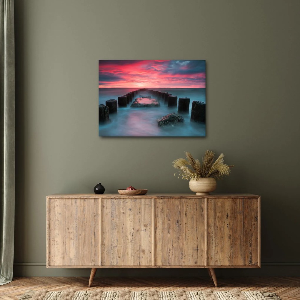 Obraz - Skaly v mori (70x50 cm)