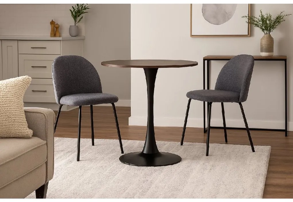 Noela Okrúhly jedálenský stôl v dekore hnedého dreva ORBIS 80