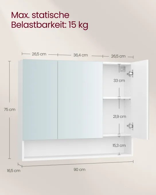 Zrkadlová skrinka BBK130W01