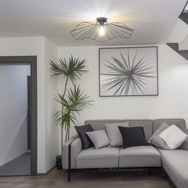 Brilagi - LED prisadený luster CERIA WIRE 1xE27/40W/230V priemer 80 cm čierna