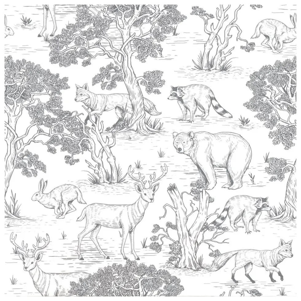 Papierová detská tapeta 100 cm x 280 cm Animals – Dekornik