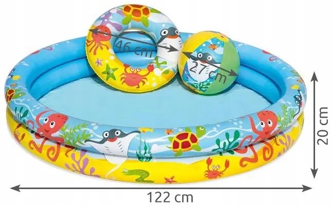 Bestway 51124 Nemo set (bazén + lopta + kruh)