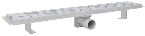 vidaXL Rovný sprchový odtok s vlnkami, 730x140 mm, nerezová oceľ-
