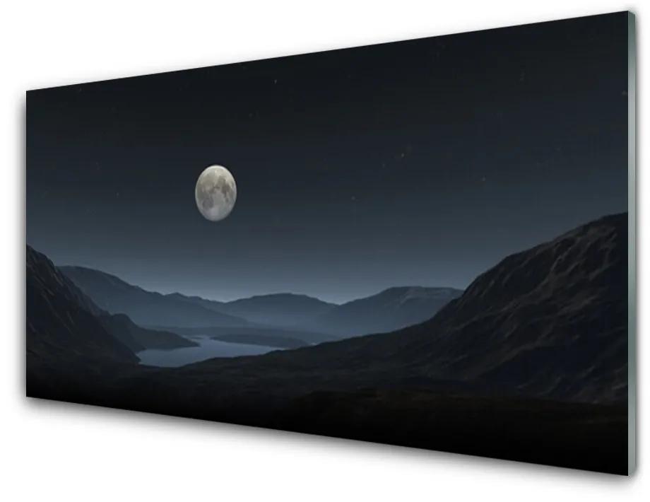 Nástenný panel  Noc mesiac príroda 120x60 cm