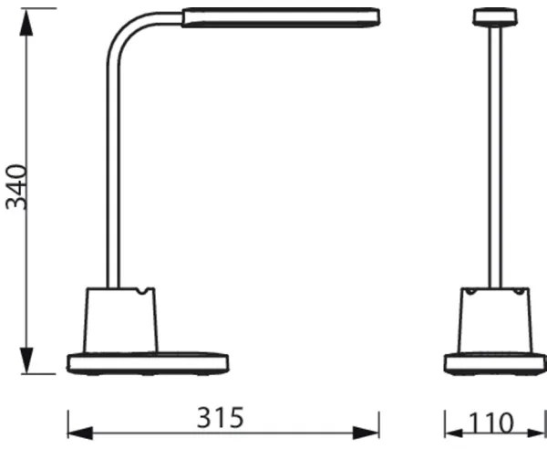 Philips - LED Stmievateľná dotyková stolná lampa BUCKET LED/7W/5V 1800 mAh CRI 90