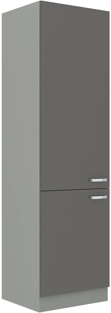 Potravinová kuchynská skrinka Gonir 60 DK-210 2F (korpus: sivá + front: lesk sivý). Vlastná spoľahlivá doprava až k Vám domov. 1134466