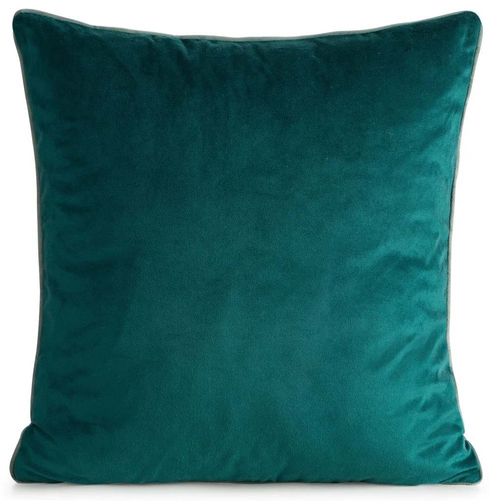 DEKORAČNÁ OBLIEČKA NA VANKÚŠ GAJA2 45X45 CM TMAVOTYRKYSOVÁ