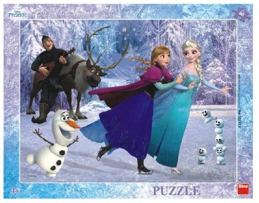 Puzzle Ledové království/Frozen: Na bruslích deskové 40 dílků 37x29cm