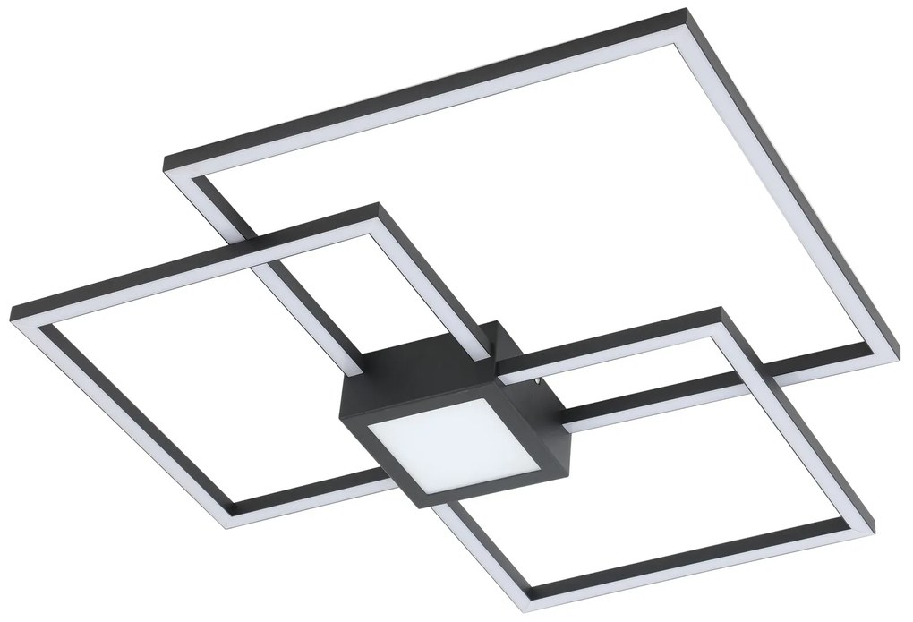 RABALUX THABITA stropné LED osvetlenie so stmievaním, 38 W, teplá biela-studená biela, štvorcová farba, čier