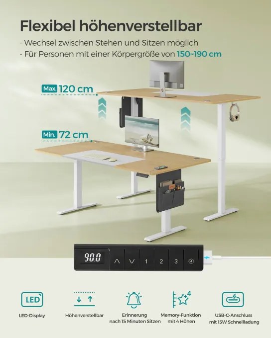 Elektrický výškovo nastaviteľný stôl LSD028YD02