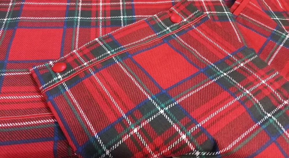 Gipetex Natural Dream Talianská obliečka 100% bavlna Kilt Red - 220x200 / 2x70x90 cm