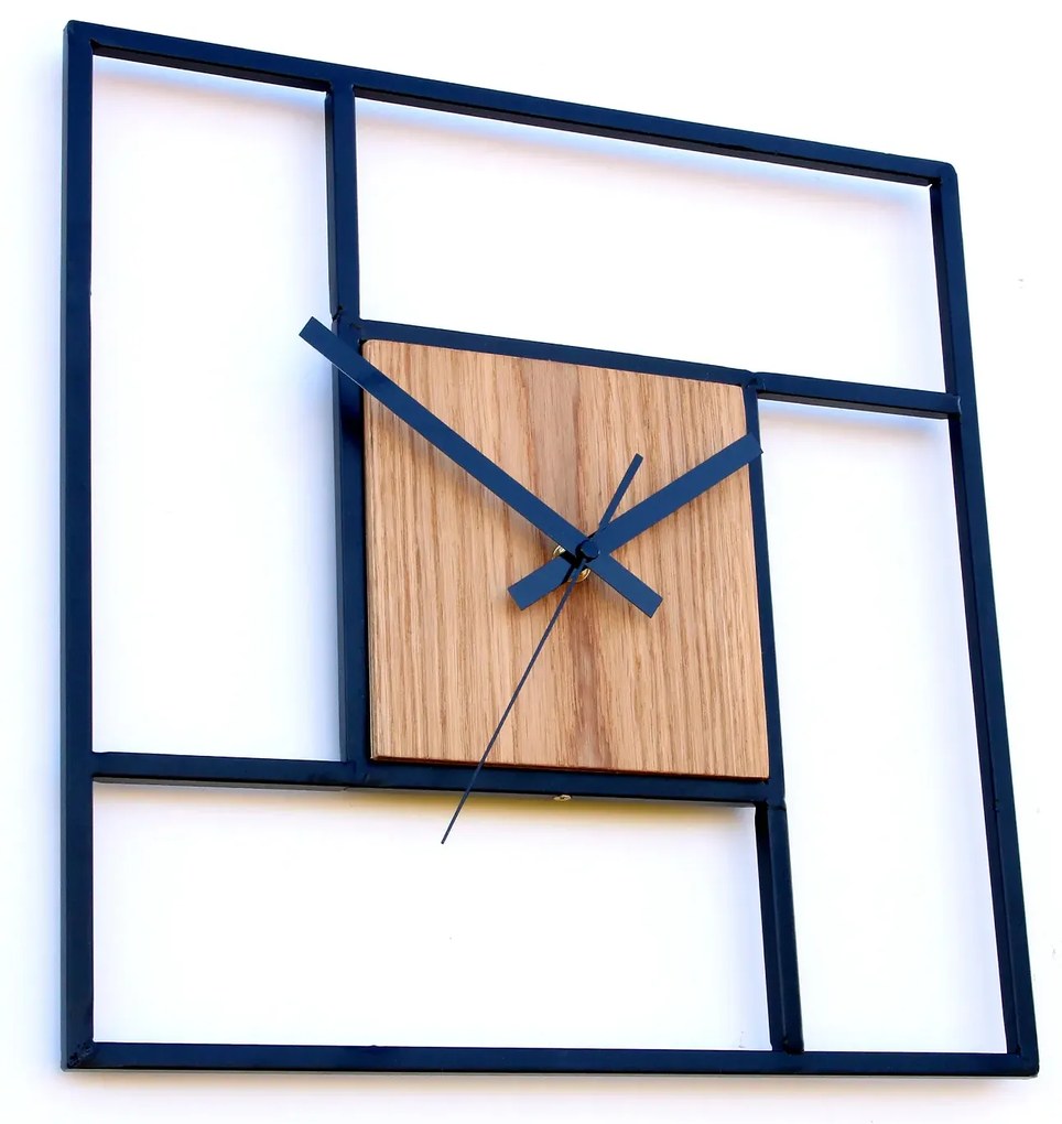 Nástěnné hodiny Steve 33 cm černé/hnědé