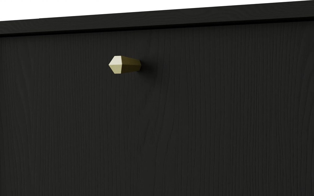 TV stolík závesná Lotina IV 2K - 120 cm - čierny grafit