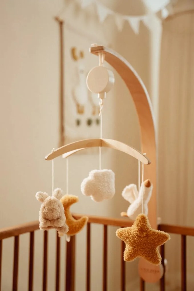 Hudobný kolotoč drevený Newborn Naturals