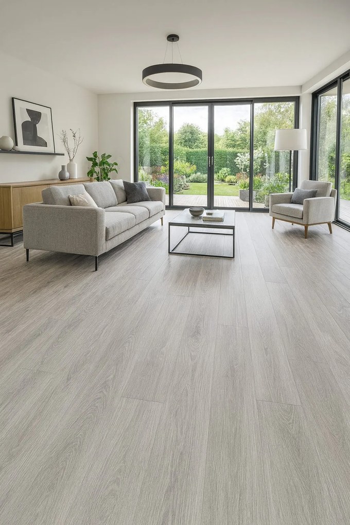 PVC podlaha - lino Loftex 2169 Boutic Light Grey, na mieru, šíře 2m,4m, šedá, filc, chodba / predsieň, Gerflor