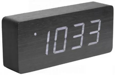 Designový LED budík - hodiny 5654BK Karlsson 21cm