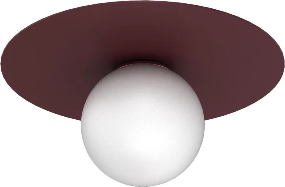 Stropné svietidlo FLAT 1xE27/15W/230V priemer 35 cm bordové