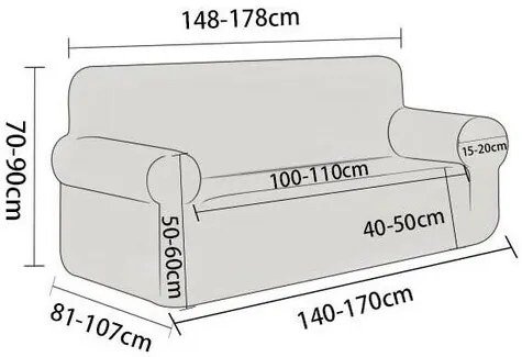 4Home Napínací poťah na dvojkreslo Magic clean modrá, 145 - 185 cm