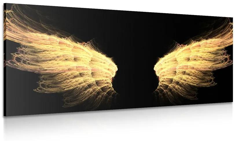 Obraz zlaté anjelské krídla Varianta: 100x50