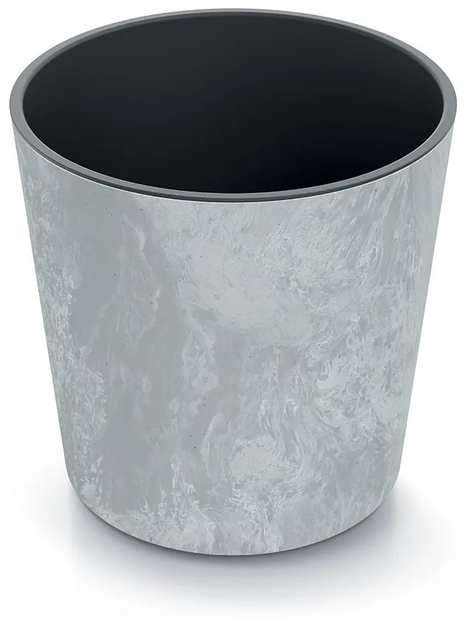 Kvetináč NURBI ZAOBĽENÝ BETÓNOVÝ EFEKT sivý