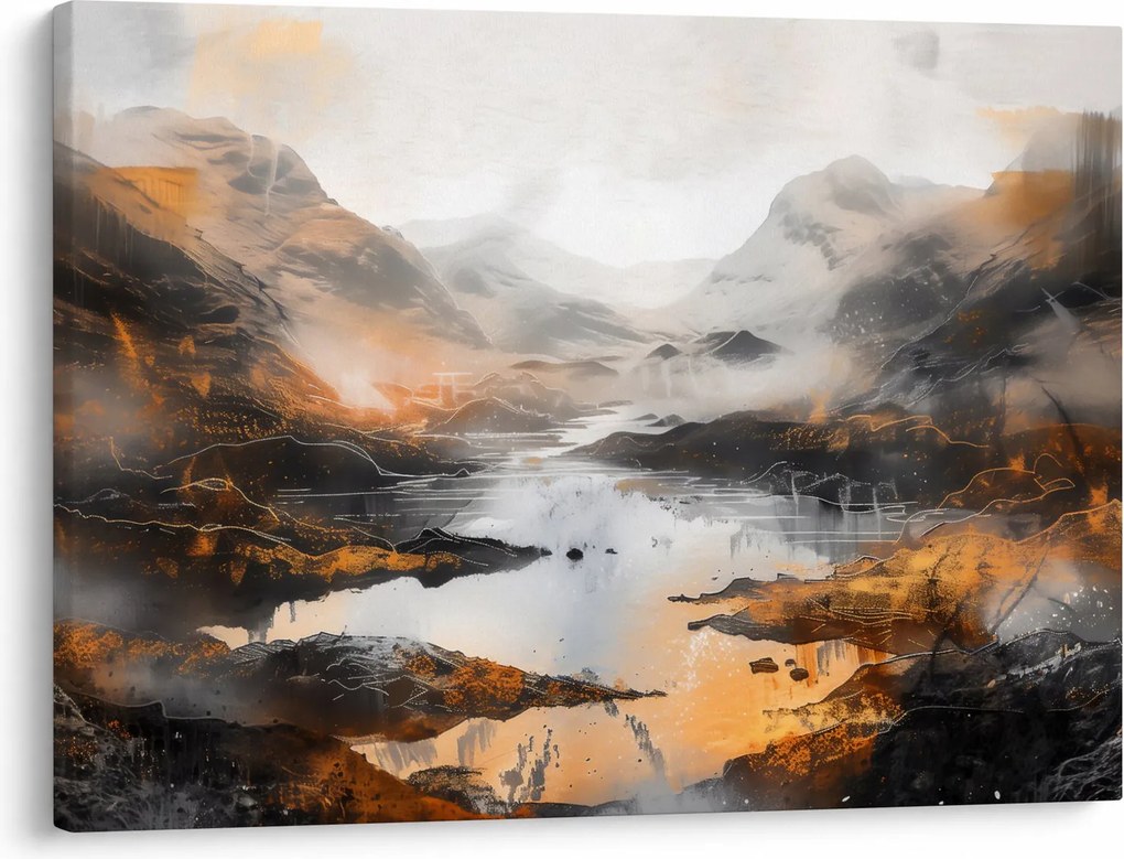 Obraz - Maľba horskej krajiny (70x50 cm)