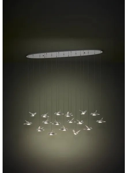 Eglo 390403 - LED Stmievateľný luster na lanku PARATEBUENO 17xLED/3W/230V chróm