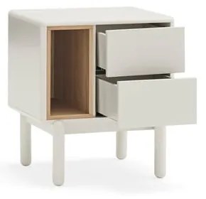 Krémový nočný stolík Corvo – Teulat