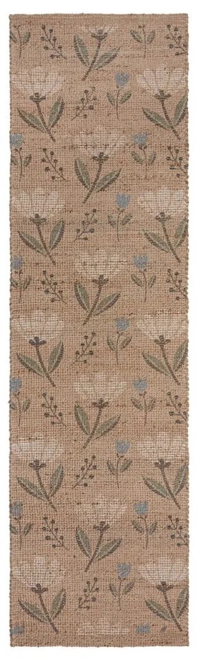 Ručne tkaný behúň s prímesou juty v prírodnej farbe 60x230 cm Arriana – Flair Rugs