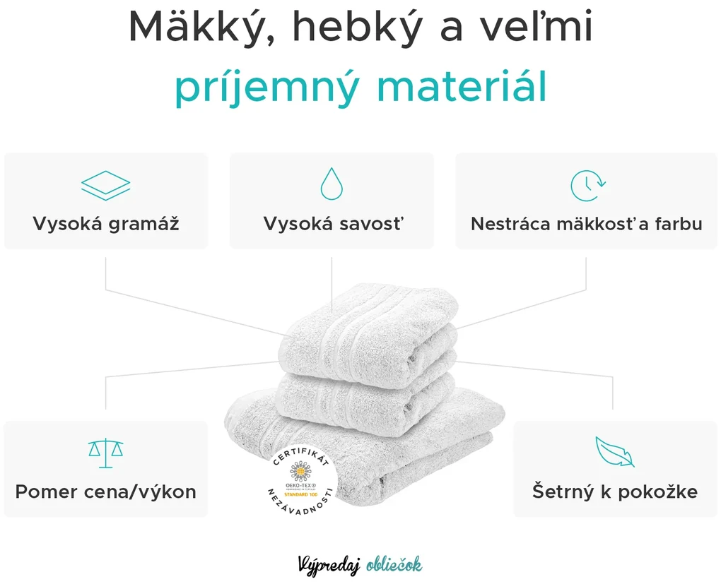 Uterák Classic 50 x 100 cm svetlo zelený, 100% bavlna