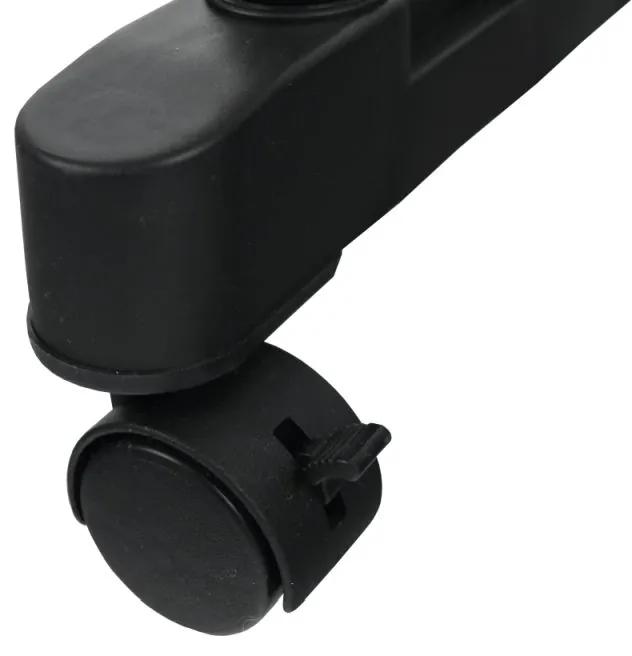 Kondela Pojazdný vešiak OLIVER, nerezový, kov+čierny plast