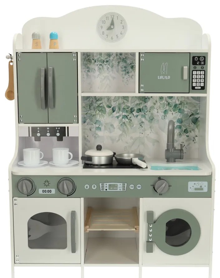 KIK Drevená detská kuchynka MDF LULILO Saliko s kávovarom na espresso