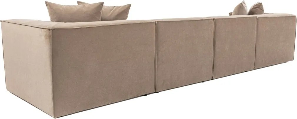 Rohová sedací souprava Sora 430 cm cappucino pravá