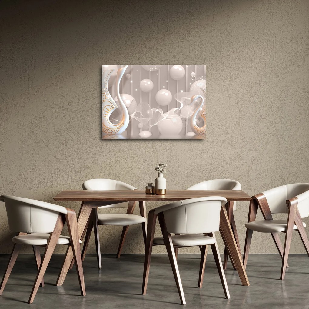 Obraz - Zakliate labute (70x50 cm)
