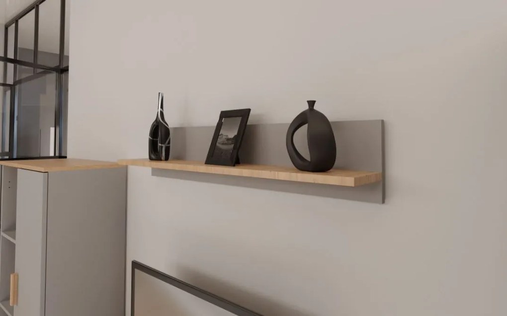 Polica DENVER - šedá