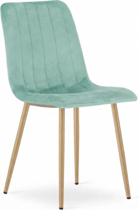 Mentolová zamatová stolička LAVA AQUA MINT