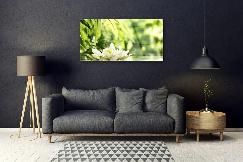 Obraz na akrylátovom skle Kvet listy 100x50 cm