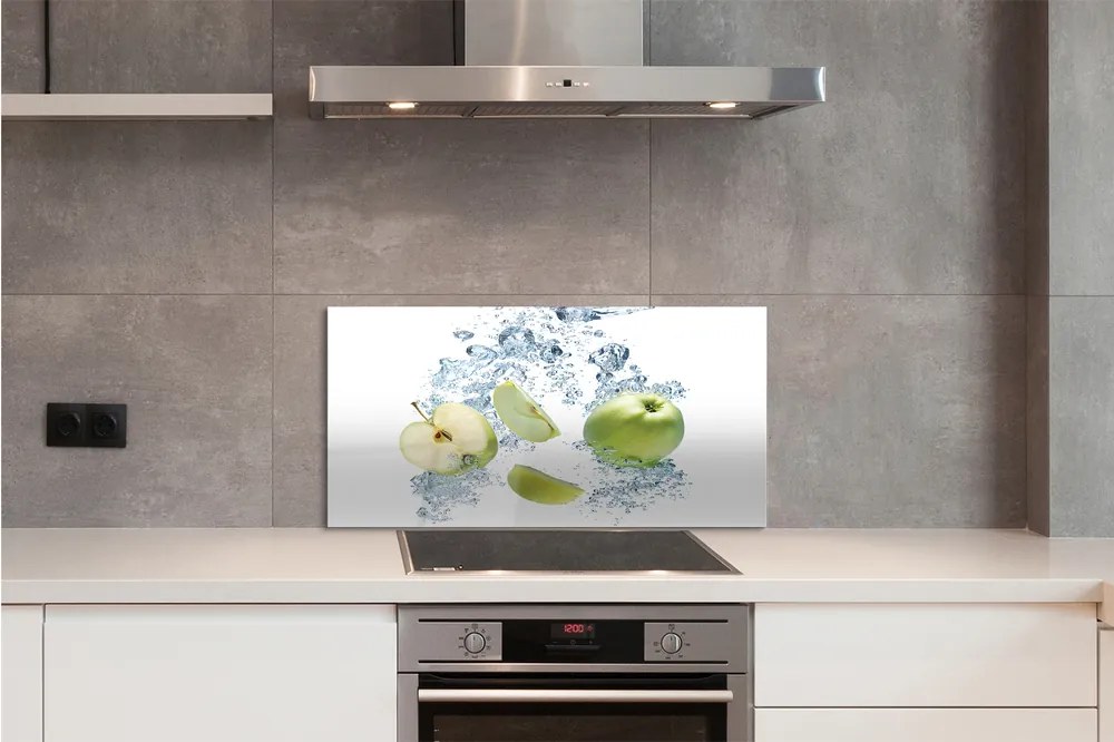 Sklenený obklad do kuchyne Voda jablko nakrájaný 140x70 cm