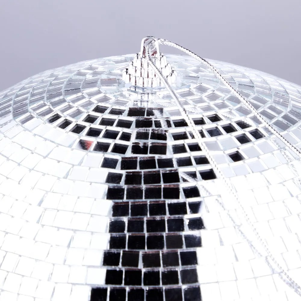 DISCO Guľa 20 cm - strieborná